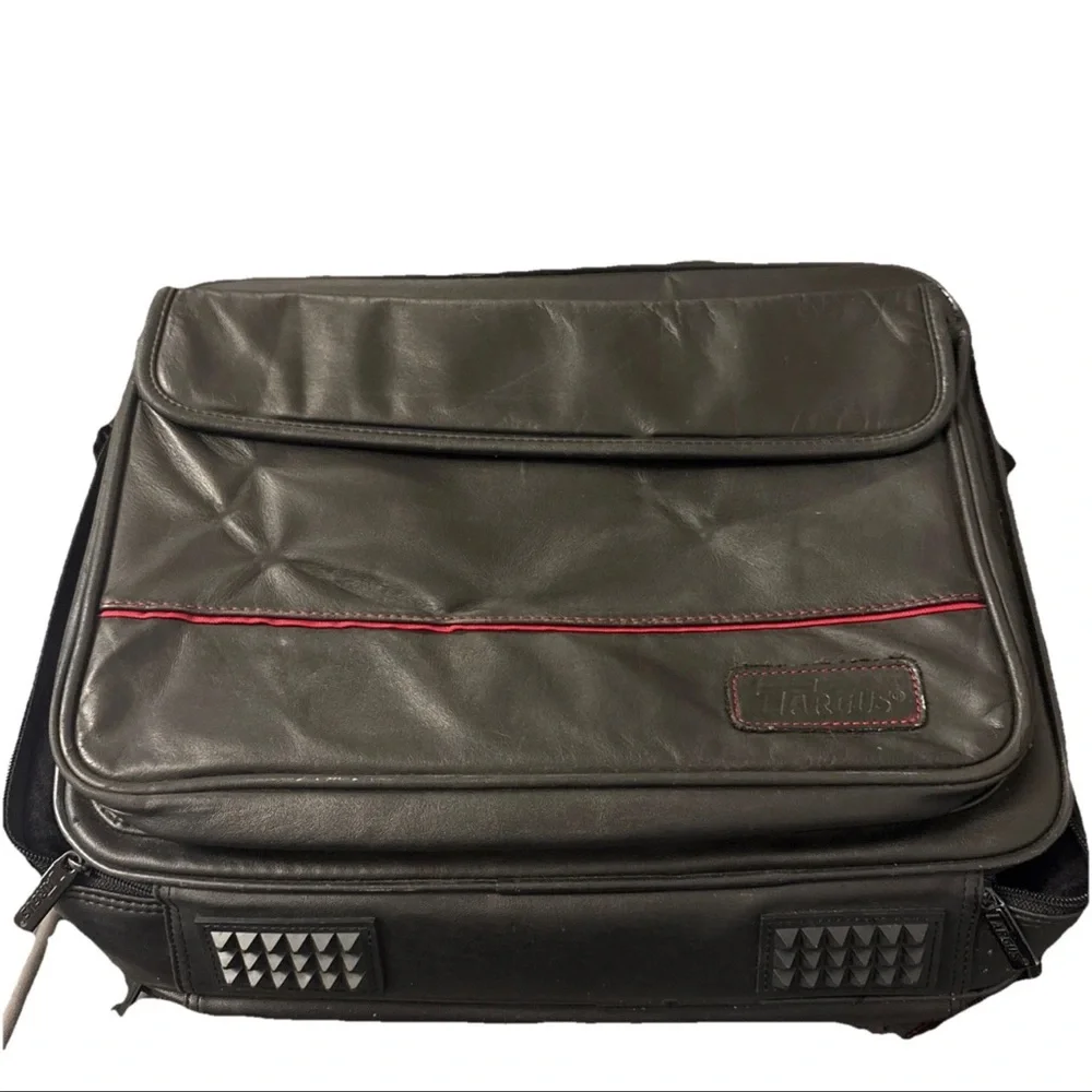 VTG Genuine Leather Laptop Bag Targus CEO Briefcase Executive Travel 16”